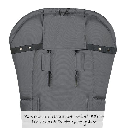 Odenwälder Benno fleece footmuff for buggy, baby carriage and baby carriage - anthracite