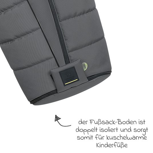 Odenwälder Fleece-Fußsack Benno für Buggy, Sport- und Kinderwagen - Anthrazit