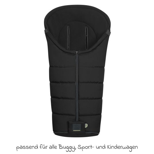 Odenwälder Fleece-Fußsack Benno für Buggy, Sport- und Kinderwagen - Black