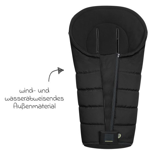 Odenwälder Fleece-Fußsack Benno für Buggy, Sport- und Kinderwagen - Black