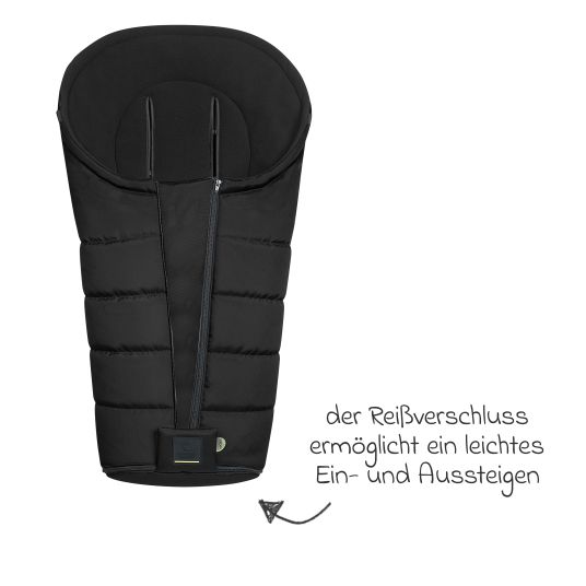 Odenwälder Fleece-Fußsack Benno für Buggy, Sport- und Kinderwagen - Black