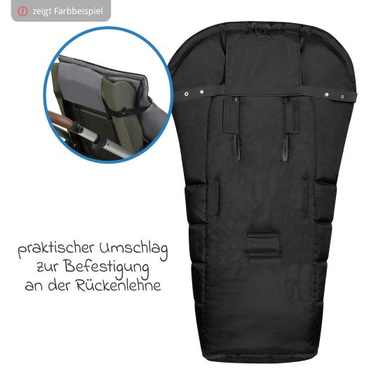 Odenwälder Fleece-Fußsack Benno für Buggy, Sport- und Kinderwagen - Black