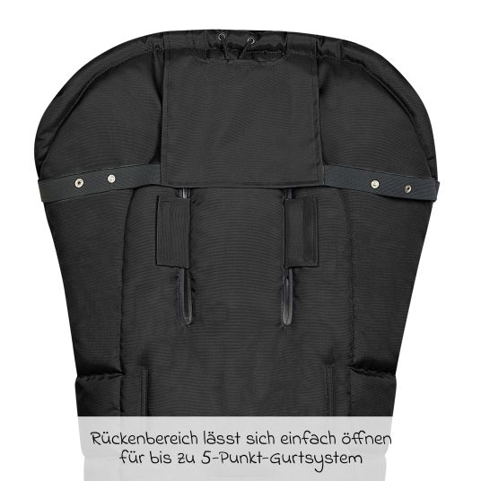 Odenwälder Fleece-Fußsack Benno für Buggy, Sport- und Kinderwagen - Black