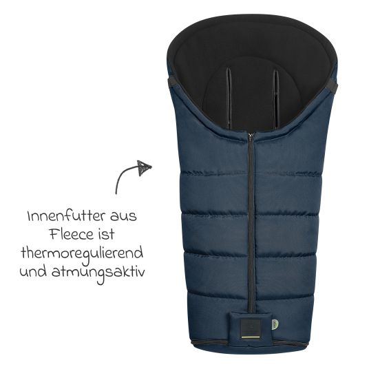 Odenwälder Benno fleece footmuff for buggy, baby carriage and baby carriage - Deep Sea