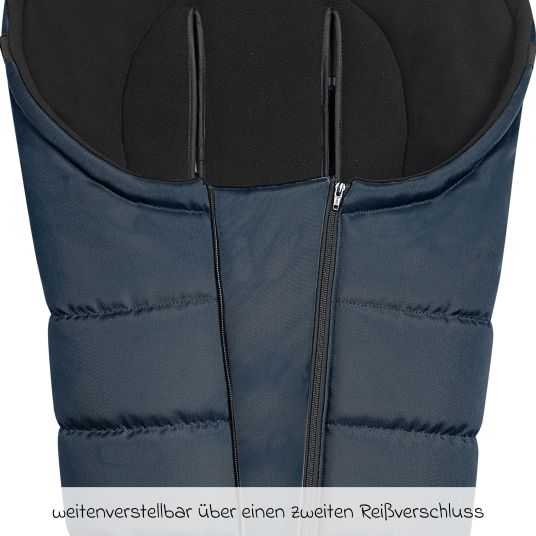 Odenwälder Fleece-Fußsack Benno für Buggy, Sport- und Kinderwagen - Deep Sea