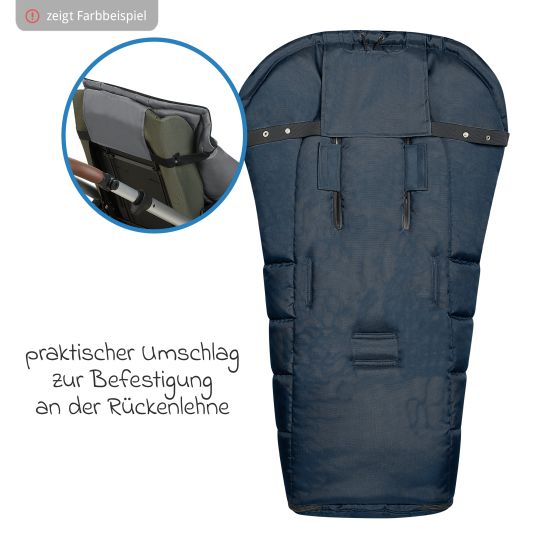 Odenwälder Fleece-Fußsack Benno für Buggy, Sport- und Kinderwagen - Deep Sea