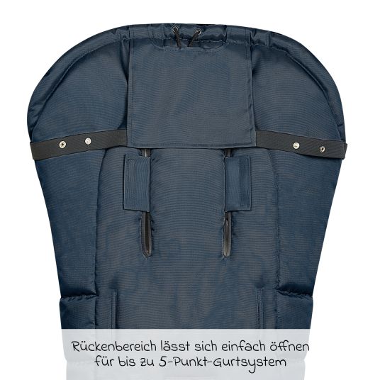 Odenwälder Fleece-Fußsack Benno für Buggy, Sport- und Kinderwagen - Deep Sea