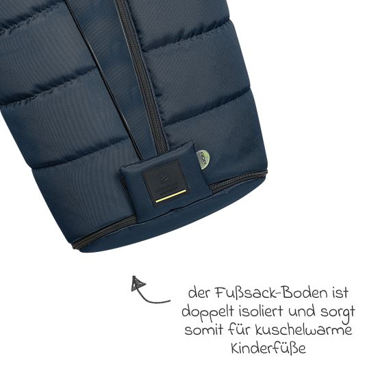 Odenwälder Fleece-Fußsack Benno für Buggy, Sport- und Kinderwagen - Deep Sea