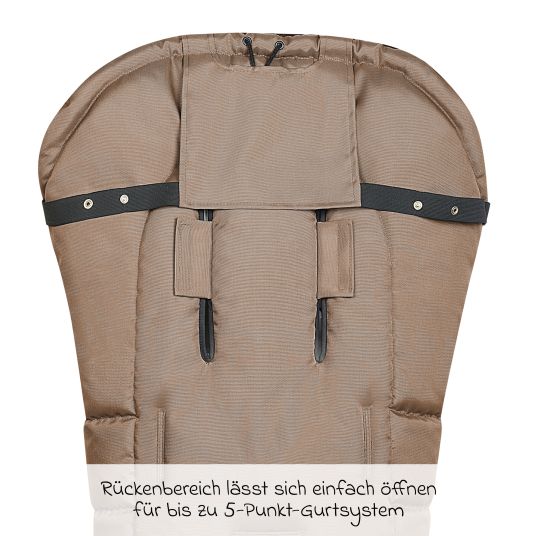 Odenwälder Benno fleece footmuff for buggy, baby carriage and baby carriage - Desert Sand