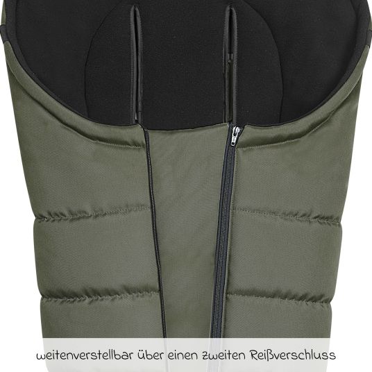 Odenwälder Benno fleece footmuff for buggy, baby carriage and baby carriage - Steel Grey