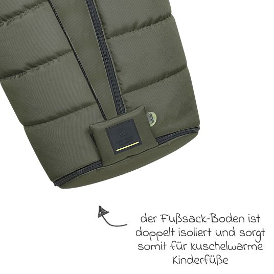 Odenwälder Benno fleece footmuff for buggy, baby carriage and baby carriage - Steel Grey