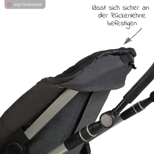 Odenwälder Fleece-Fußsack Carlo für Kinderwagen, Sportwagen & Buggy - Black