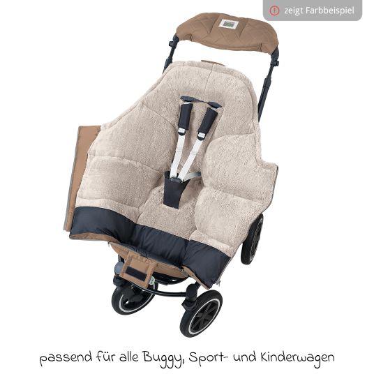 Odenwälder Gino-cs fleece footmuff for buggy, baby carriage and baby carriage - anthracite