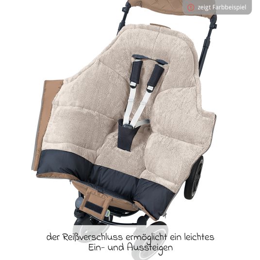 Odenwälder Gino-cs fleece footmuff for buggy, baby carriage and baby carriage - anthracite