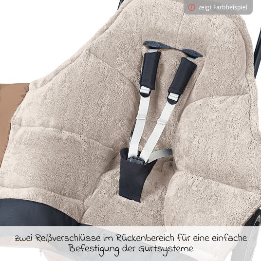 Odenwälder Gino-cs fleece footmuff for buggy, baby carriage and baby carriage - anthracite