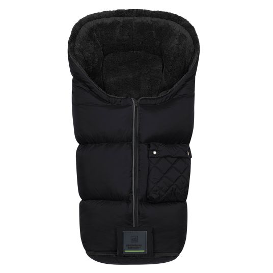 Odenwälder Gino-cs fleece footmuff for buggy, baby carriage and baby carriage - Black