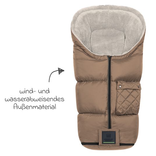 Odenwälder Gino-cs fleece footmuff for buggy, baby carriage and baby carriage - Desert Sand