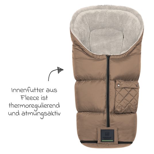 Odenwälder Gino-cs fleece footmuff for buggy, baby carriage and baby carriage - Desert Sand