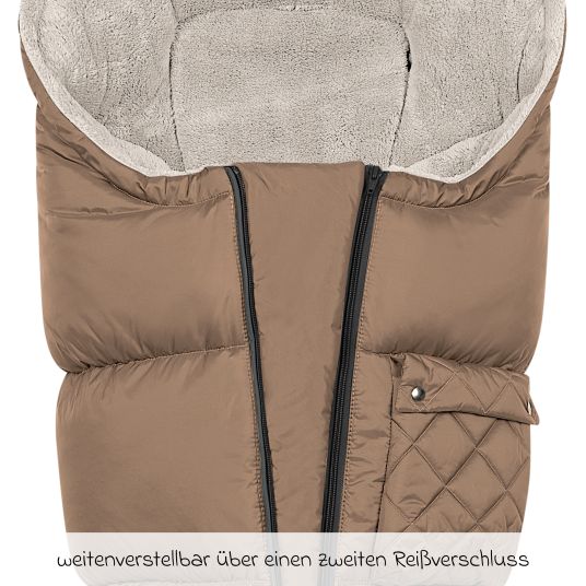 Odenwälder Gino-cs fleece footmuff for buggy, baby carriage and baby carriage - Desert Sand