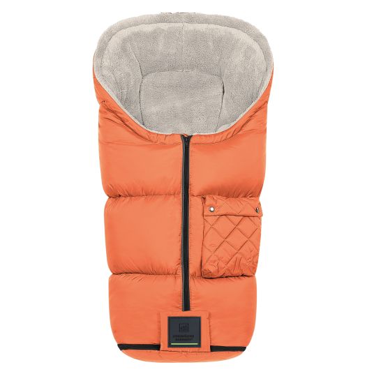 Odenwälder Gino-cs fleece footmuff for buggy, baby carriage and baby carriage - Red Orange