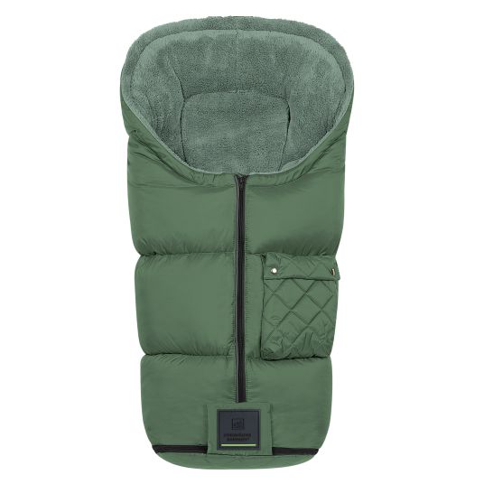 Odenwälder Gino-cs fleece footmuff for buggy, baby carriage and baby carriage - Steel Green