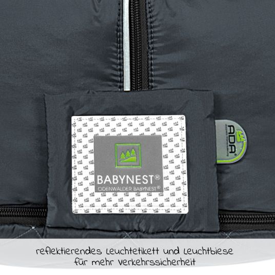 Odenwälder Fleece-Fußsack Gino-cs für Kinderwagen, Sportwagen & Buggy - Anthrazit