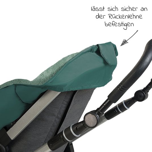 Odenwälder Fleece-Fußsack Gino-cs für Kinderwagen, Sportwagen & Buggy - Cosy Green