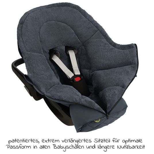 Odenwälder Gino fleece footmuff for infant car seats & carrycots - anthracite