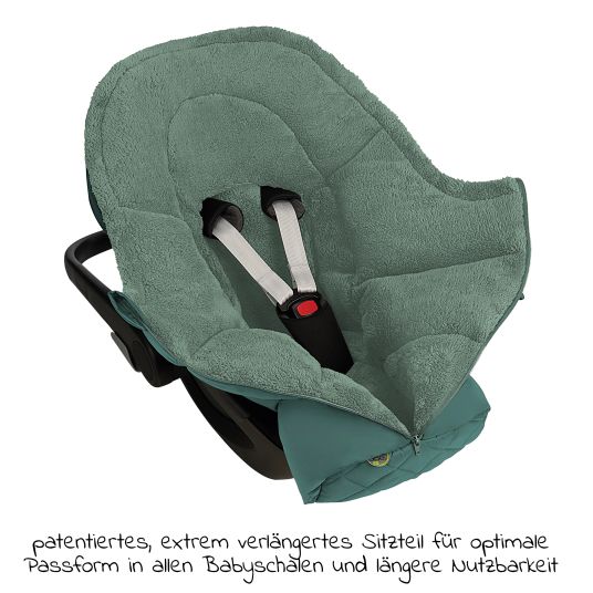 Odenwälder Fleece-Fußsack Gino für Babyschalen & Babywannen - Cosy Green