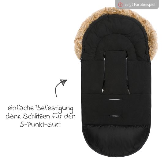 Odenwälder Marlon fleece footmuff with wetbag for buggy, baby carriage and baby carriage - anthracite