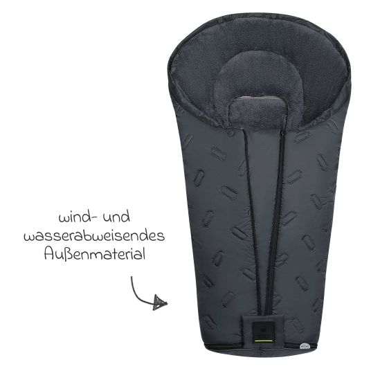 Odenwälder Fleece-Fußsack Oskar für Buggy, Sport- und Kinderwagen - Anthrazit