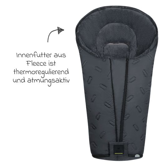 Odenwälder Oskar fleece footmuff for buggy, baby carriage and baby carriage - anthracite