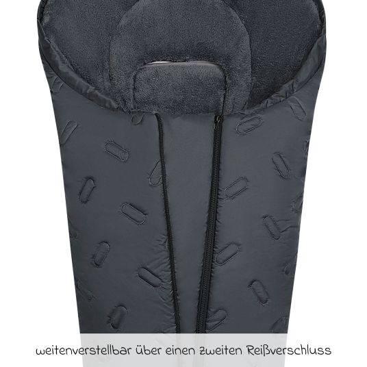 Odenwälder Oskar fleece footmuff for buggy, baby carriage and baby carriage - anthracite