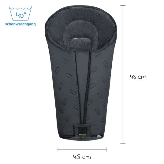 Odenwälder Fleece-Fußsack Oskar für Buggy, Sport- und Kinderwagen - Anthrazit