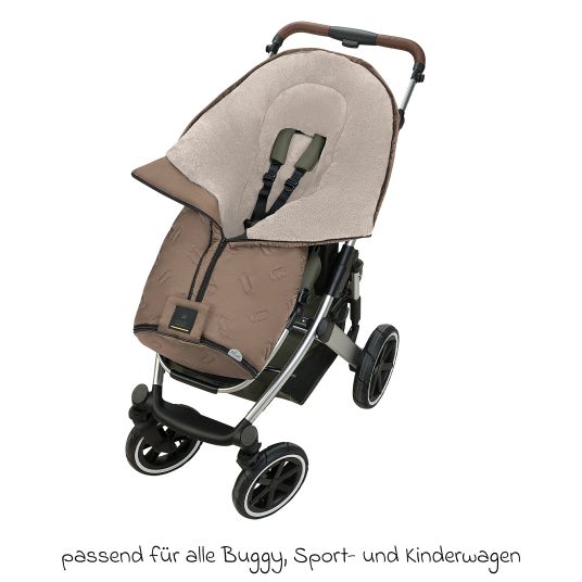 Odenwälder Oskar fleece footmuff for buggy, baby carriage and baby carriage - Desert Sand