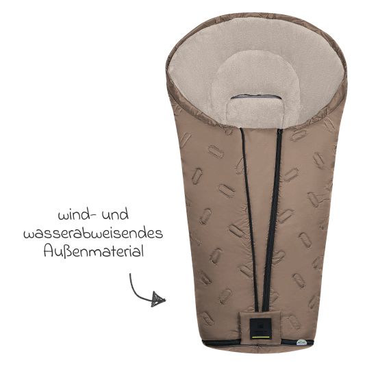 Odenwälder Oskar fleece footmuff for buggy, baby carriage and baby carriage - Desert Sand