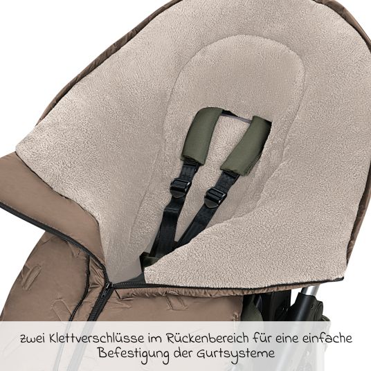 Odenwälder Oskar fleece footmuff for buggy, baby carriage and baby carriage - Desert Sand