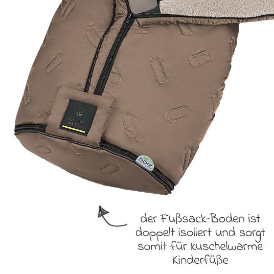 Odenwälder Oskar fleece footmuff for buggy, baby carriage and baby carriage - Desert Sand