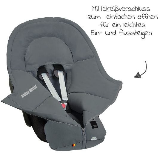 Odenwälder Fußsack Milo für Babyschalen & Babywannen - Grey