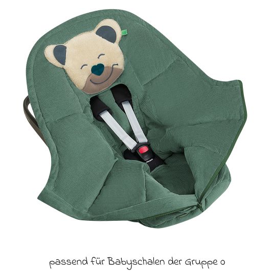 Odenwälder Mucki Cord footmuff for infant car seat & carrycot - Eucalyptus