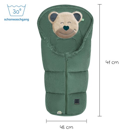 Odenwälder Fußsack Mucki Cord für Babyschale & Babywanne - Eucalyptus