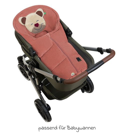 Odenwälder Mucki Cord footmuff for infant car seat & carrycot - Siena