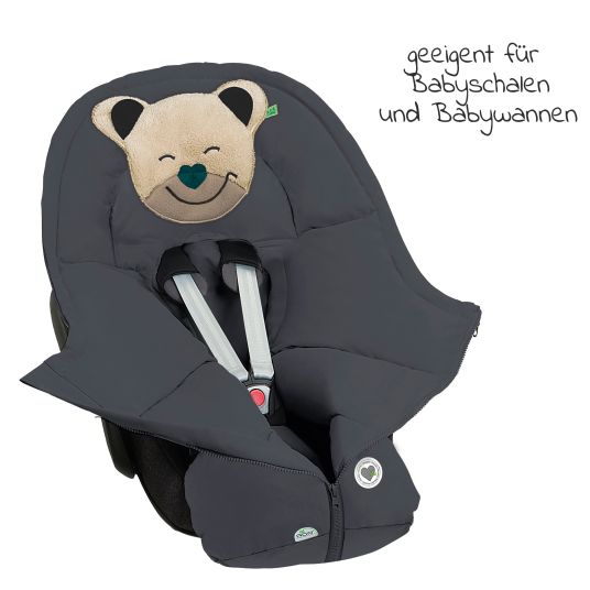 Odenwälder Fußsack Mucki für Babyschalen & Babywannen - Night Grey