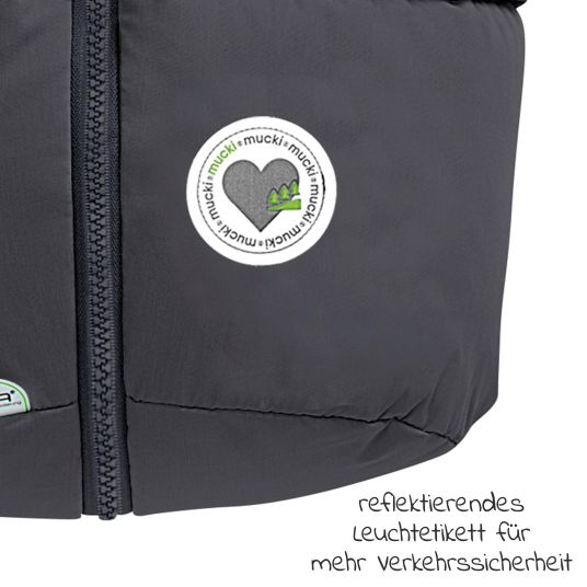 Odenwälder Mucki footmuff for infant car seats & carrycots - Night Grey