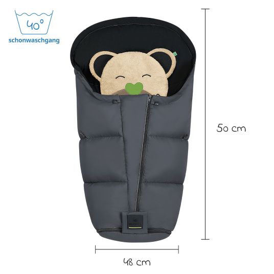 Odenwälder Footmuff Mucki L -cs for buggy, baby carriage and baby carriage - anthracite