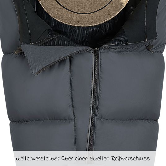 Odenwälder Footmuff Mucki L -cs for buggy, baby carriage and baby carriage - anthracite