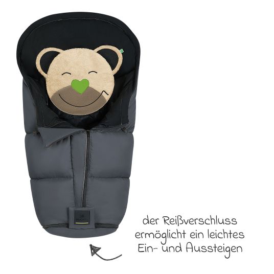 Odenwälder Fußsack Mucki L -cs für Buggy, Sport- und Kinderwagen - Anthrazit