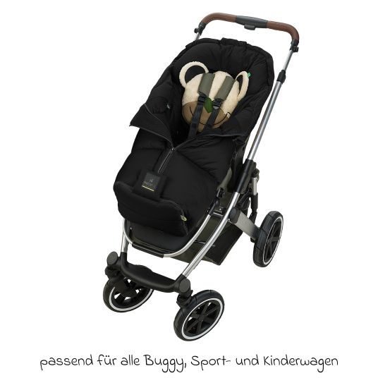 Odenwälder Fußsack Mucki L -cs für Buggy, Sport- und Kinderwagen - Black