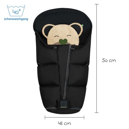 Odenwälder Footmuff Mucki L -cs for buggy, baby carriage and baby carriage - Black