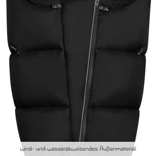 Odenwälder Fußsack Mucki L -cs für Buggy, Sport- und Kinderwagen - Black